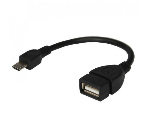 Кабель USB OTG micro USB на USB шнур 0.15м черн. Rexant 18-1182