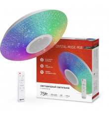 Светильник светодиодный COMFORT CRYSTAL-MUSIC-RGB 75Вт 230В 3000-6500К 6000лм 505х125мм с пультом ДУ IN HOME 4690612044569