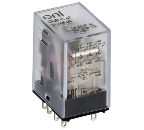 Реле общего назначения OGR-2 4C 24В DC ONI OGR-2-4C-DC24V