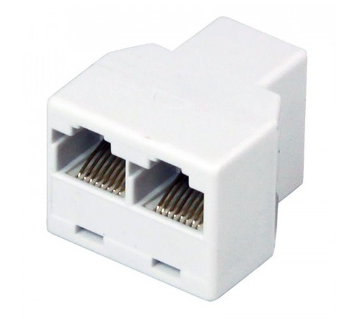 Переходник сетевой LAN гнездо 8Р8С (RJ-45)-2 гнезда 8Р8С (RJ-45) Rexant 06-0112-B