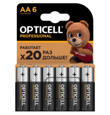 Элемент питания алкалиновый AA/LR6 (блист. 6шт) Professional Opticell 5052003