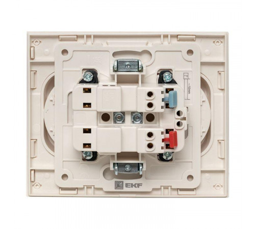 Розетка 2-м СП Стокгольм 10А IP20 без заземл. защ. шторки бел. PROxima EKF EXR10-102-10