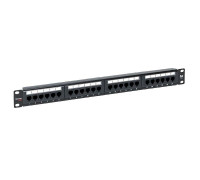 Патч-панель 19дюйм 1U кат.5E UTP неэкранир. 24 порта RJ45 Dual IDC TERACOM PRO EKF TRP-PPNL-5EUTP-1U24