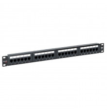 Патч-панель 19дюйм 1U кат.5E UTP неэкранир. 24 порта RJ45 Dual IDC TERACOM PRO EKF TRP-PPNL-5EUTP-1U24