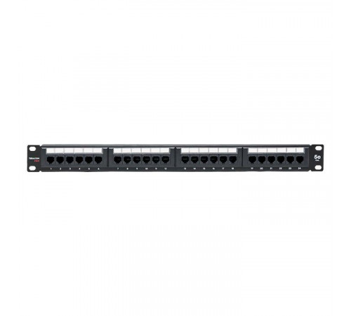 Патч-панель 19дюйм 1U кат.5E UTP неэкранир. 24 порта RJ45 Dual IDC TERACOM PRO EKF TRP-PPNL-5EUTP-1U24