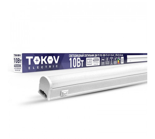 Светильник светодиодный ДБО Т5 10Вт 4К IP40 TOKOV ELECTRIC TKE-DBO-T5-0.9-10-4K