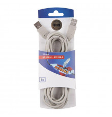 Шнур штекер USB-А - штекер USB-A 3м блист. Rexant 06-3153