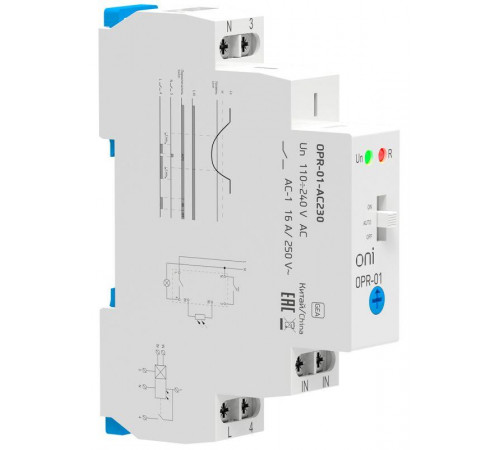 Фотореле OPR-01 1 конт. 230В АС с вынос.дат. ONI OPR-01-AC230