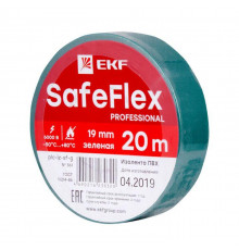 Изолента ПВХ 19мм (рул.20м) зел. SafeFlex EKF plc-iz-sf-g