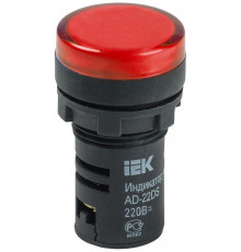 Лампа светосигнальная AD22DS d22мм 230В красн. IEK BLS10-ADDS-230-K04