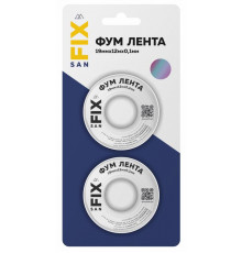 Лента ФУМ 19х0.1х12000х0.3г/куб.см 55/25мм (блистер 2шт) SANFIX RTP 41217