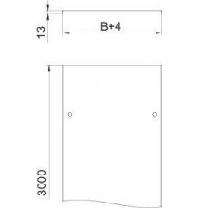 Крышка для лотка осн.200 L3000 сталь 1мм DRL 200 DD с поворотным фиксатором цинк-ламель OBO 6052709