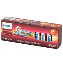 Элемент питания алкалиновый AAA/LR03 1.5В Power (блист. 20шт) Philips Б0064654