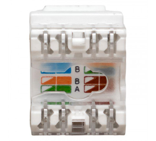 Модуль Keystone RJ45 кат.6 неэкранир. 110 IDC 180град. бел. TERACOM PRO EKF TRP-KSTN-180D-6UTP-WH