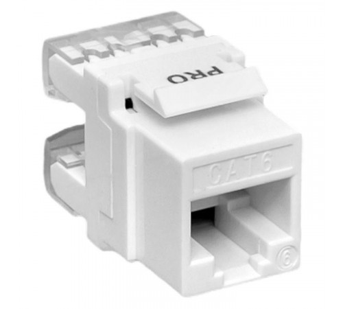 Модуль Keystone RJ45 кат.6 неэкранир. 110 IDC 180град. бел. TERACOM PRO EKF TRP-KSTN-180D-6UTP-WH