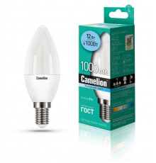 Лампа светодиодная LED12-C35/845/E14 12Вт 220В Camelion 13689